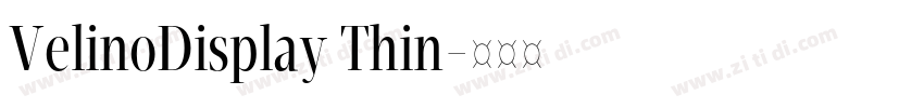 VelinoDisplay Thin字体转换